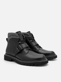 Helix Leather Boots<PEDRO