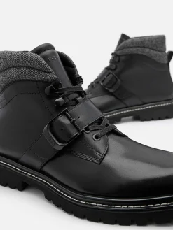 Helix Leather Boots<PEDRO