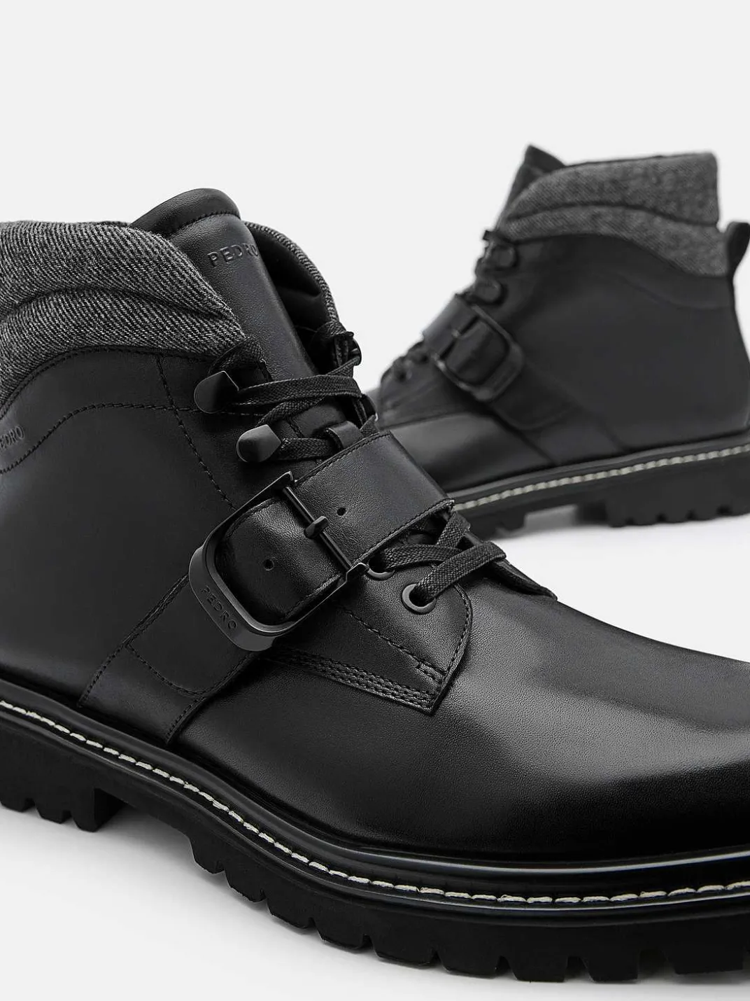 Helix Leather Boots<PEDRO