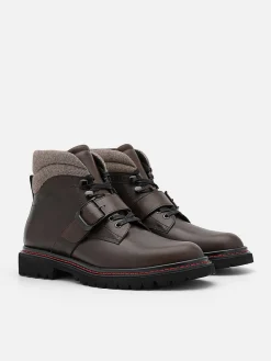Helix Leather Boots<PEDRO