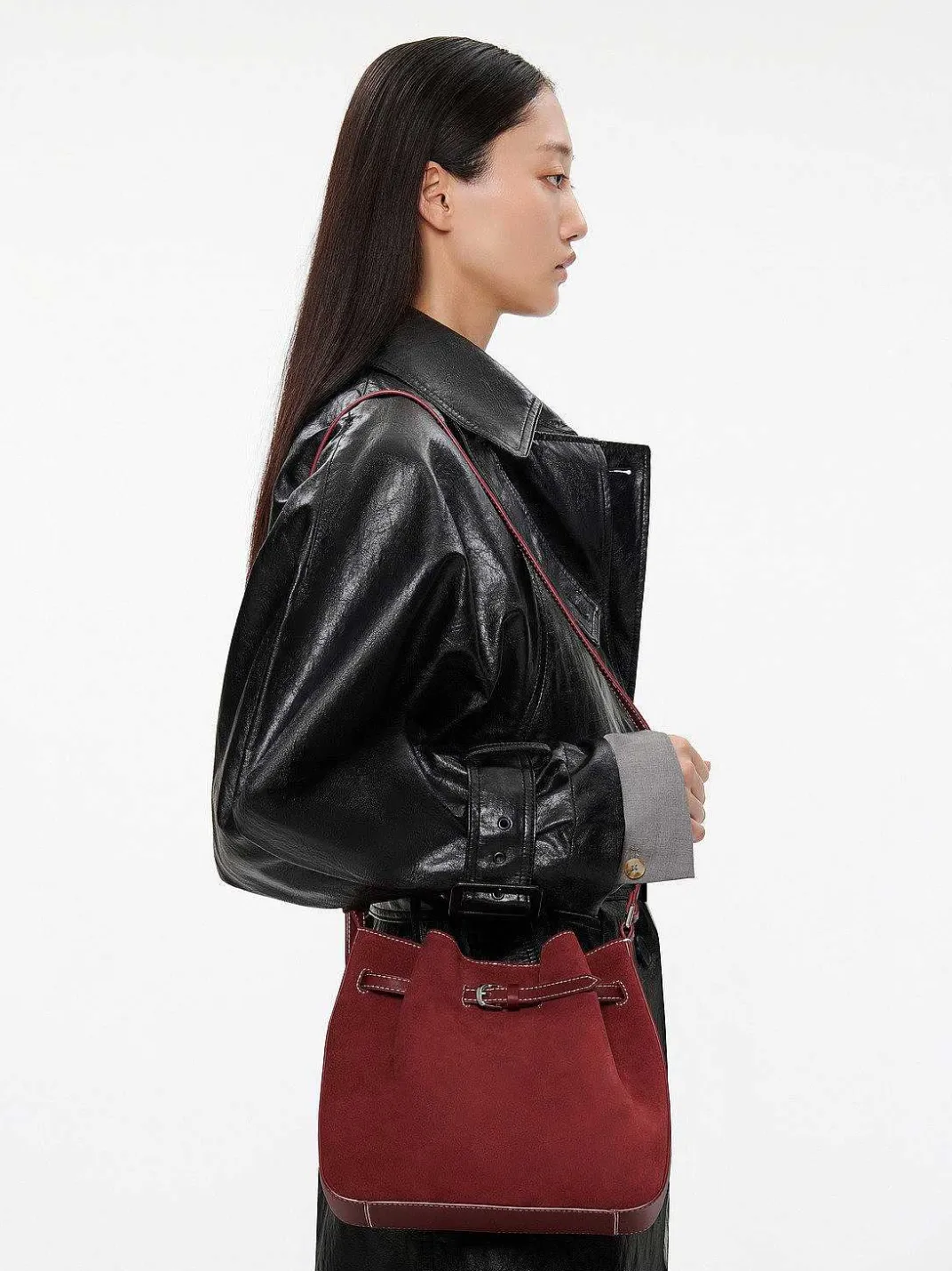 Helix Leather Bucket Bag<PEDRO Hot