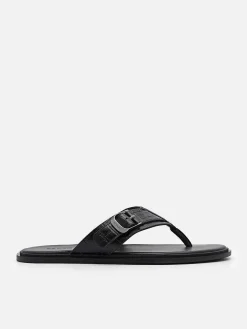 Helix Leather Thong Sandals<PEDRO