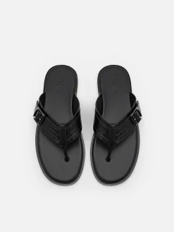 Helix Leather Thong Sandals<PEDRO
