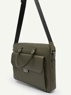 Henry Textured Leather Briefcase<PEDRO New