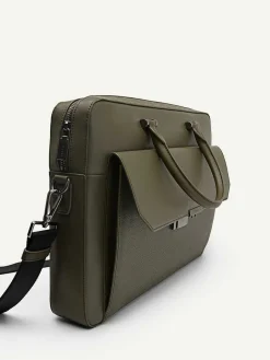 Henry Textured Leather Briefcase<PEDRO New