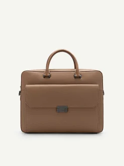 Henry Textured Leather Briefcase<PEDRO Clearance