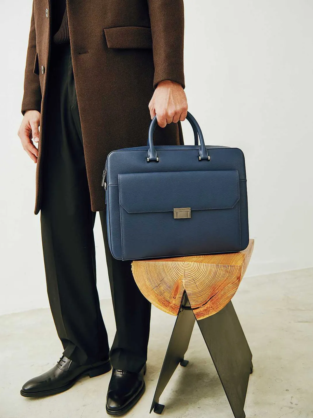 Henry Textured Leather Briefcase<PEDRO Online