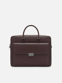 Henry Textured Leather Briefcase<PEDRO Hot