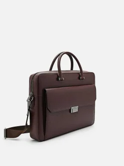 Henry Textured Leather Briefcase<PEDRO Hot
