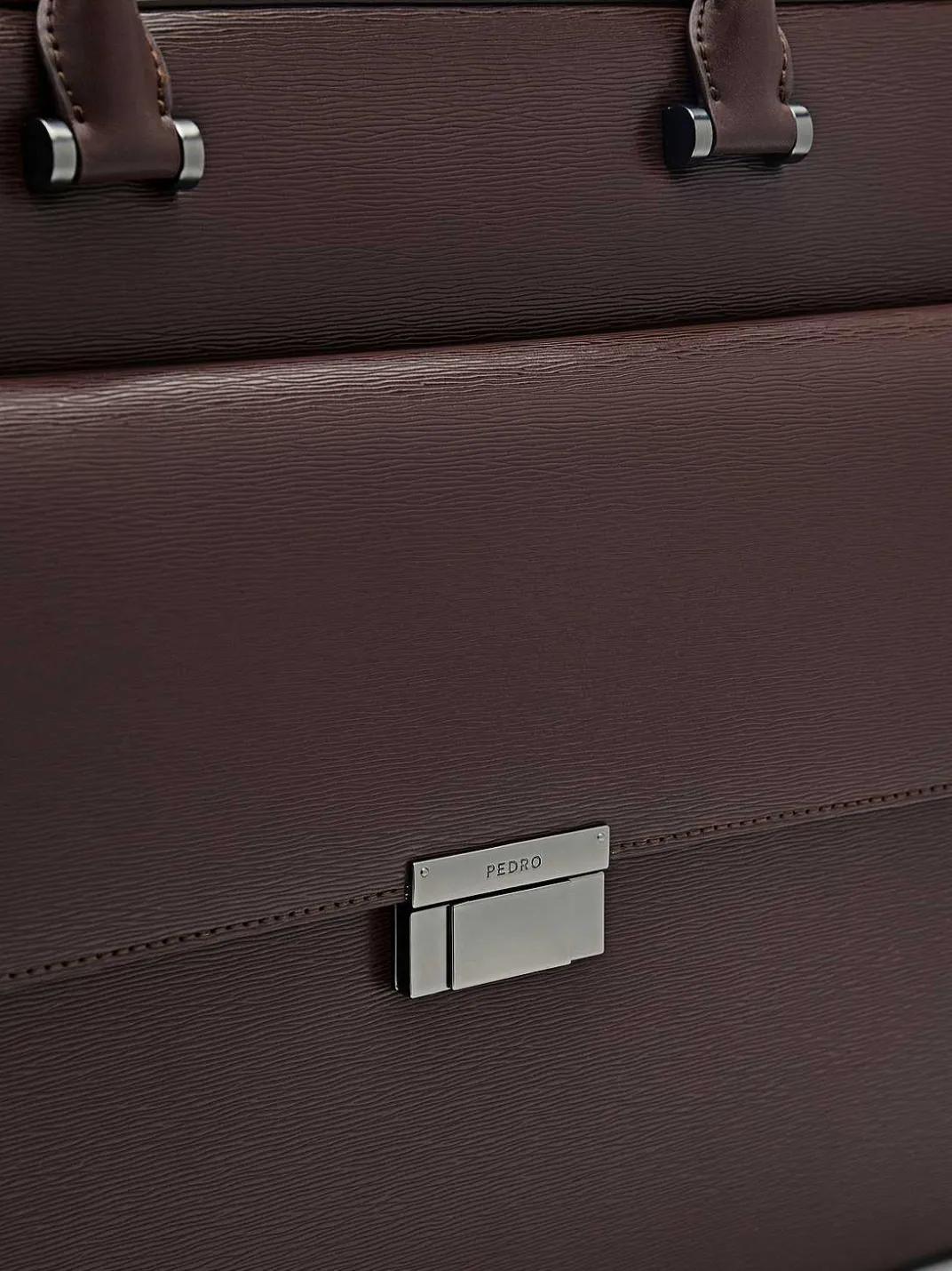 Henry Textured Leather Briefcase<PEDRO Hot