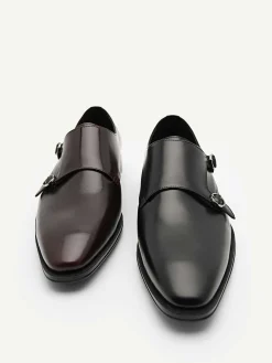 Holly Leather Double Monkstrap Shoes<PEDRO