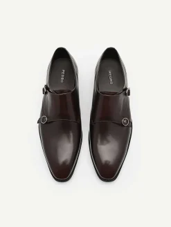 Holly Leather Double Monkstrap Shoes<PEDRO