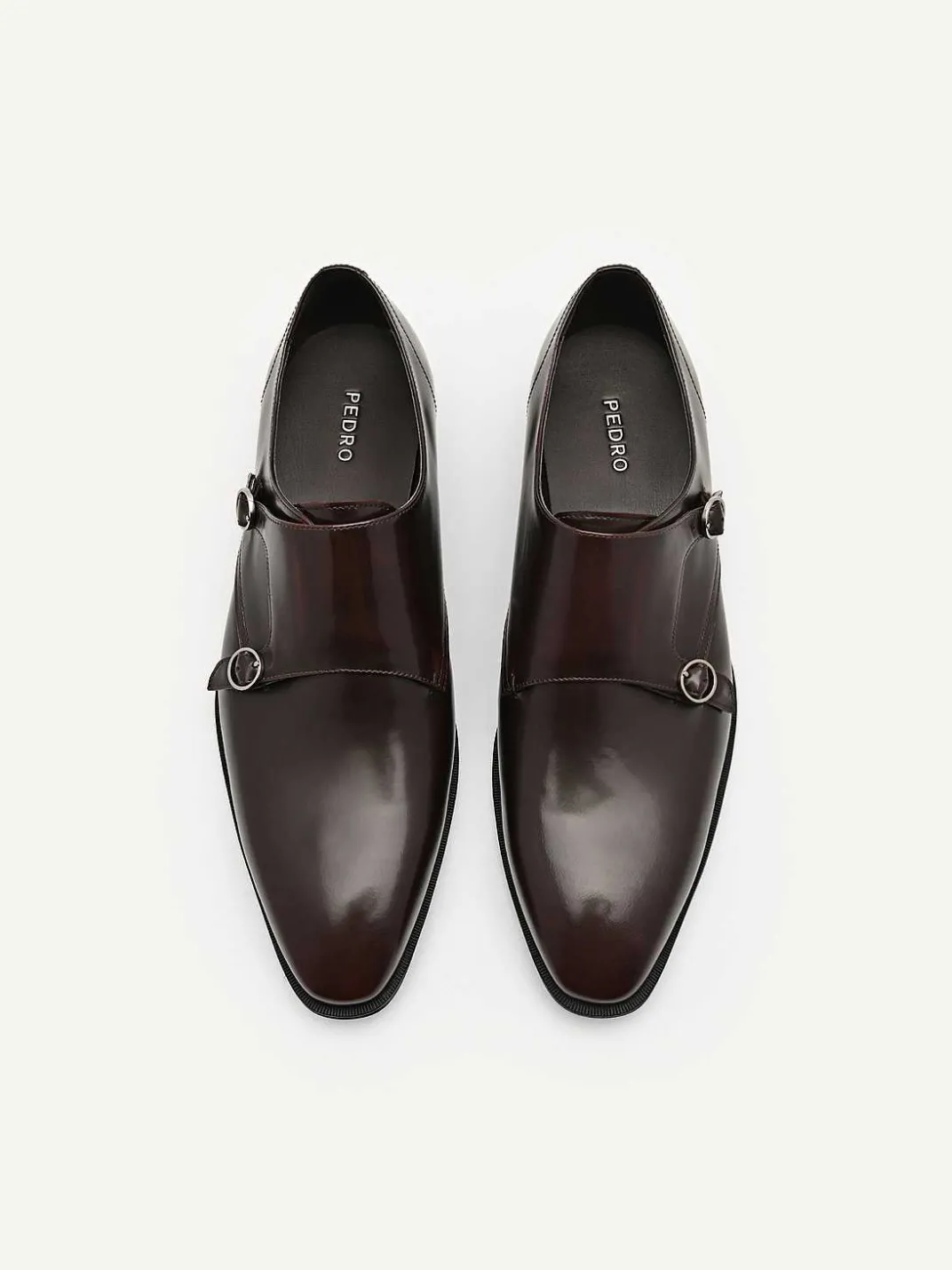 Holly Leather Double Monkstrap Shoes<PEDRO