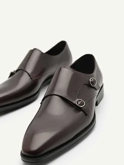 Holly Leather Double Monkstrap Shoes<PEDRO