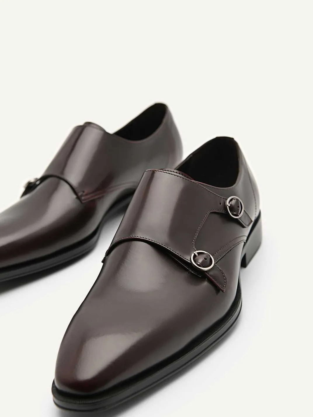 Holly Leather Double Monkstrap Shoes<PEDRO