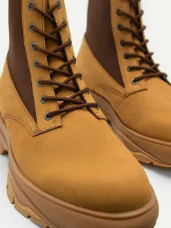 Hybrix Leather Lace-Up Boots<PEDRO Best