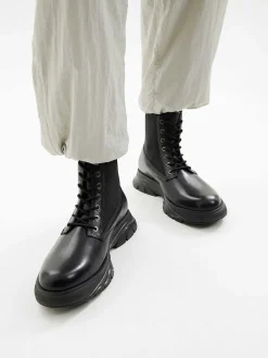 Hybrix Leather Lace-Up Boots<PEDRO Online