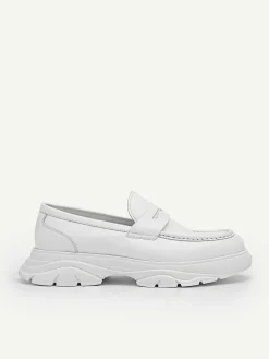 Hybrix Leather Penny Loafers<PEDRO New