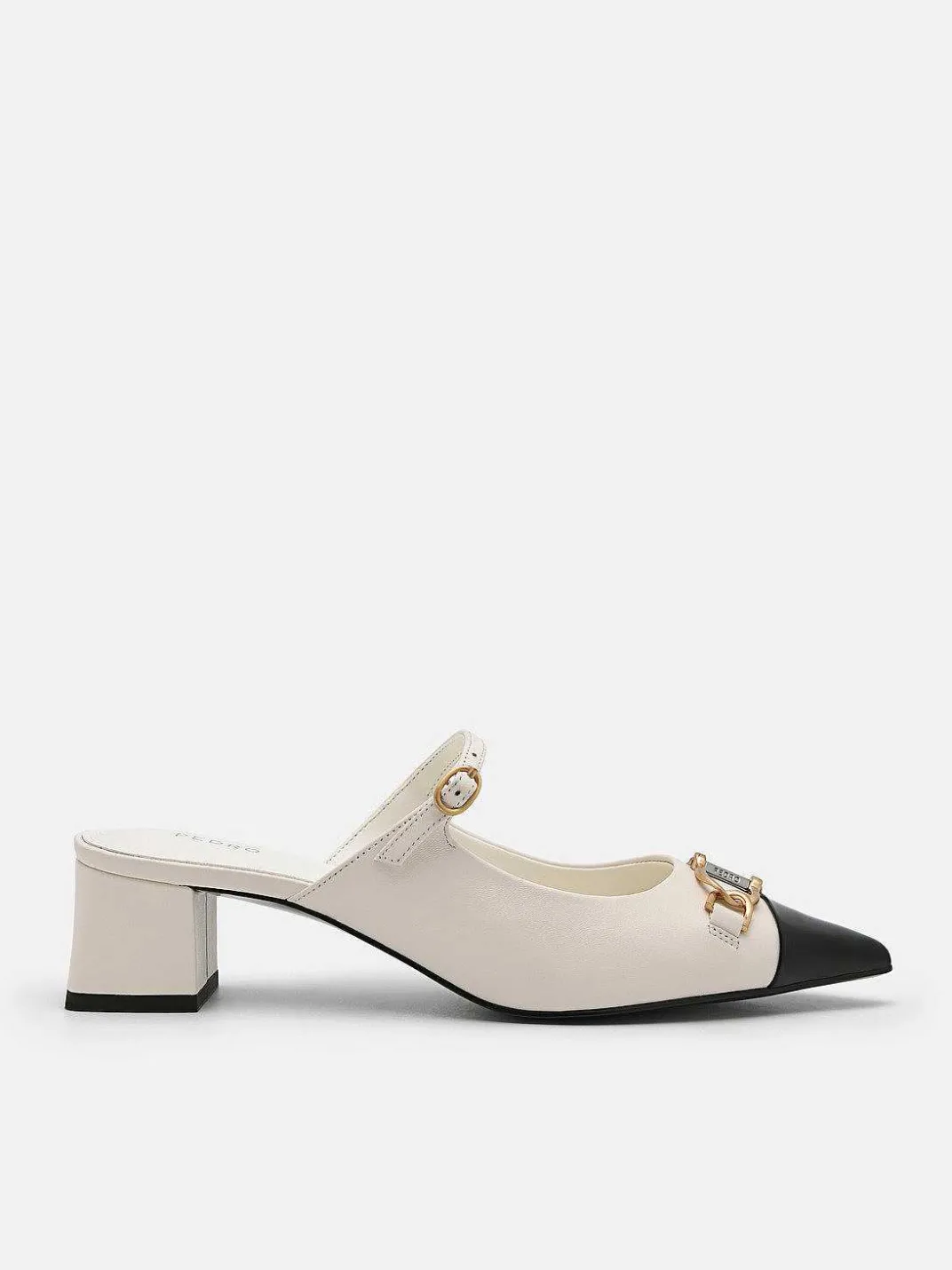 Jean Leather Heel Mules<PEDRO Discount