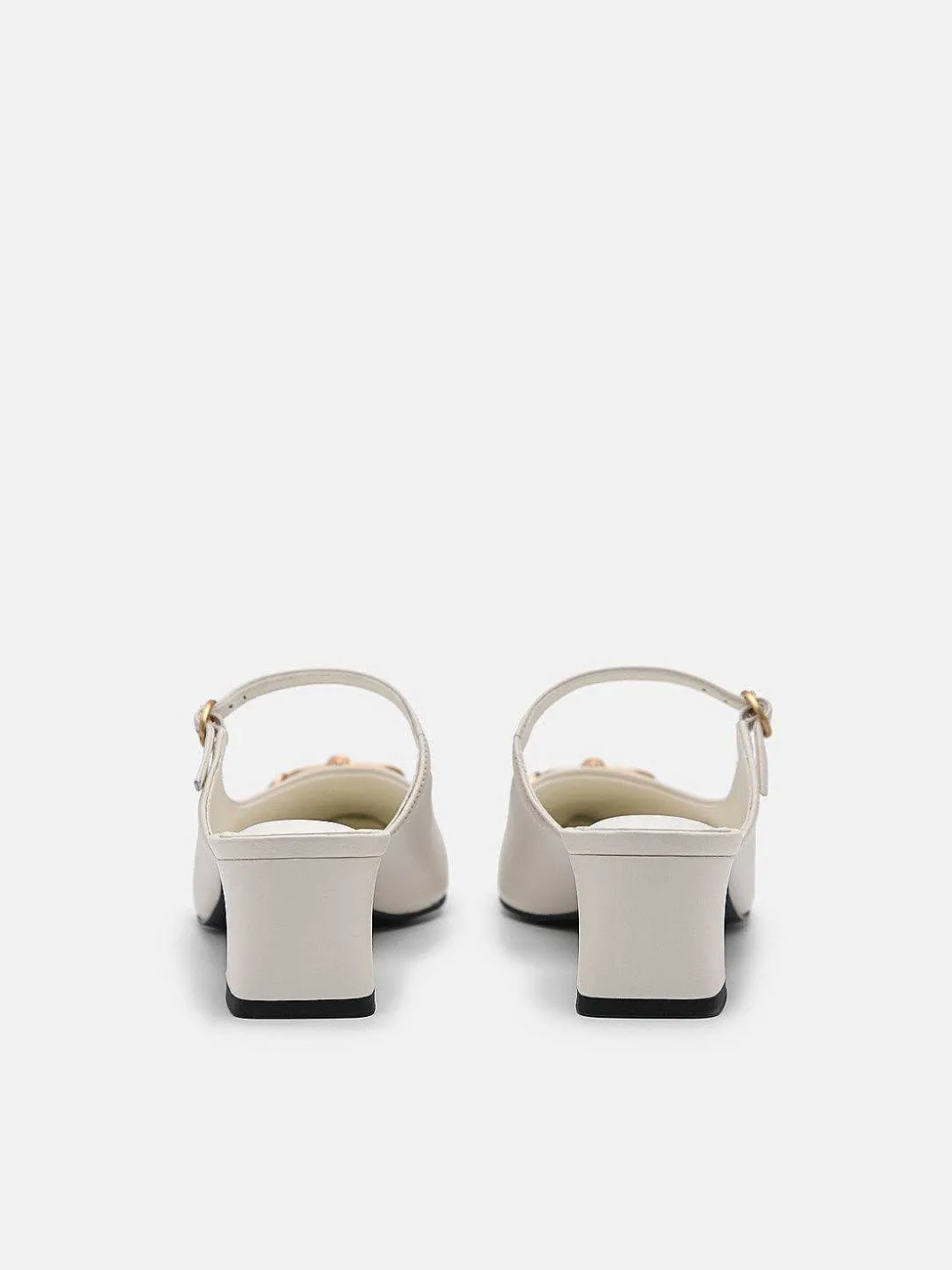 Jean Leather Heel Mules<PEDRO Discount