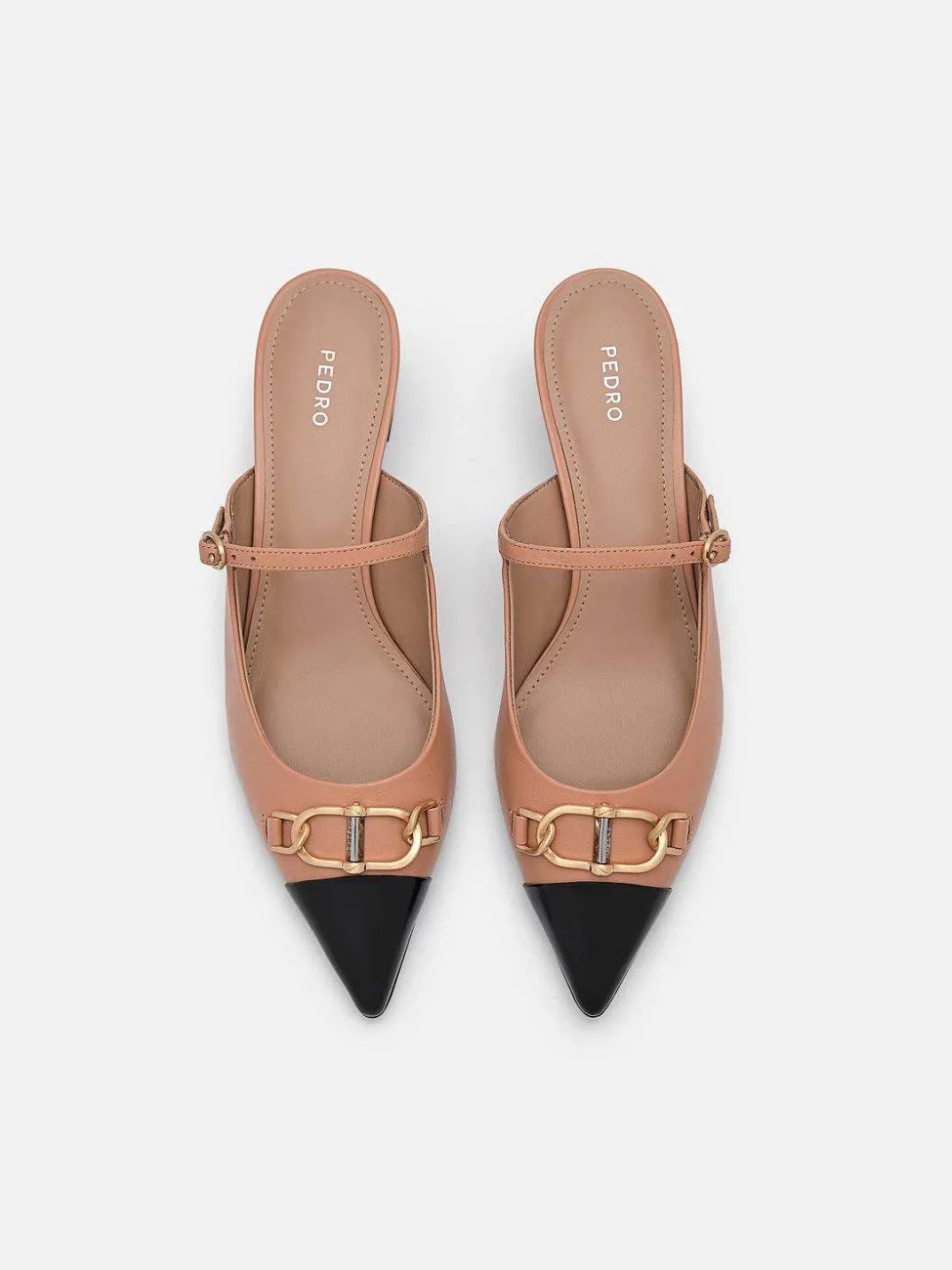 Jean Leather Heel Mules<PEDRO New
