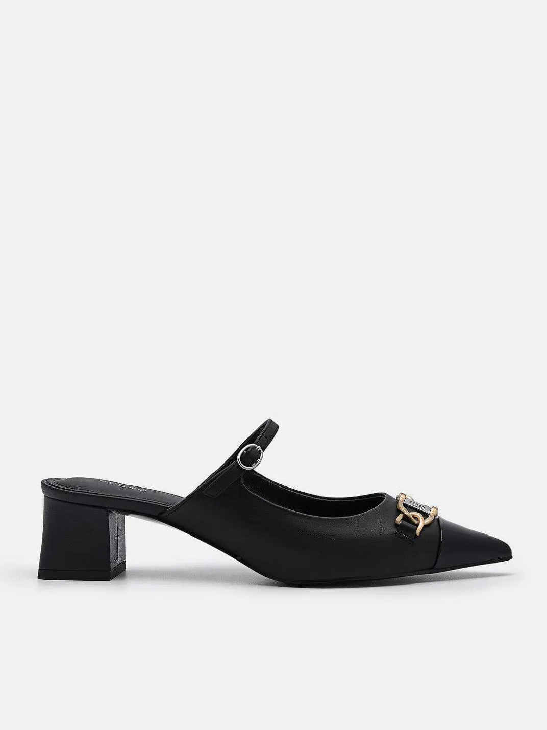 Jean Leather Heel Mules<PEDRO Discount