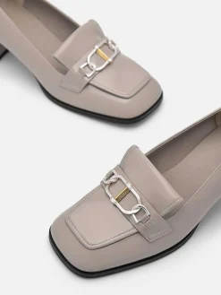 Jean Leather Heel Pumps<PEDRO New