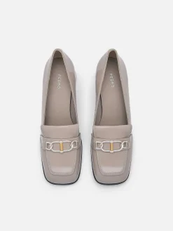 Jean Leather Heel Pumps<PEDRO New