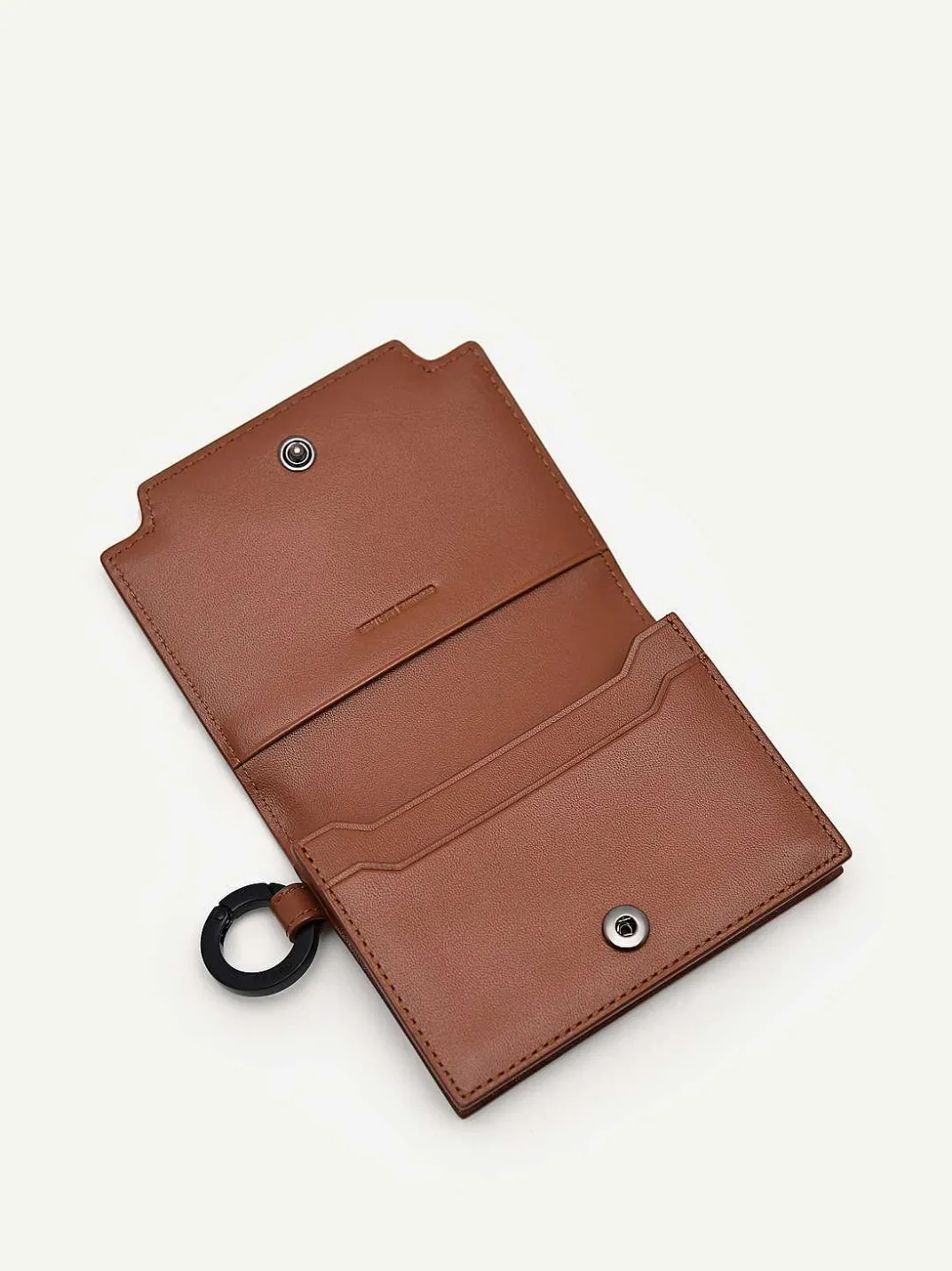 Leather Bi-Fold Card Holder With Key Ring<PEDRO Outlet