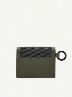 Leather Bi-Fold Card Holder With Key Ring<PEDRO Clearance