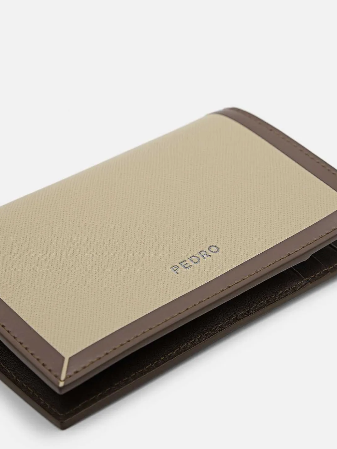 Leather Bi-Fold Card Holder With Lanyard<PEDRO Clearance