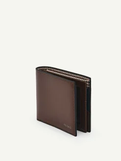 Leather Bi-Fold Flip Wallet<PEDRO Outlet
