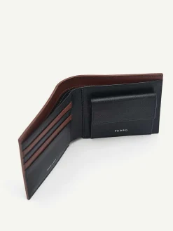 Leather Bi-Fold Wallet With Coin Pouch<PEDRO New