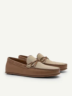 Leather Bow Driving Shoes<PEDRO