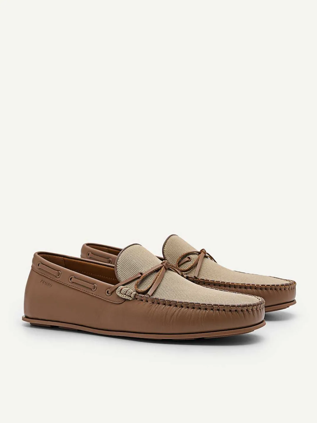 Leather Bow Driving Shoes<PEDRO