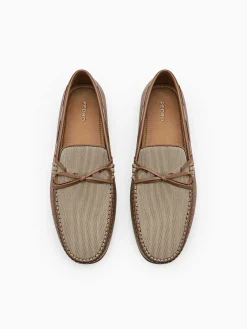 Leather Bow Driving Shoes<PEDRO