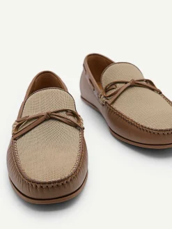 Leather Bow Driving Shoes<PEDRO
