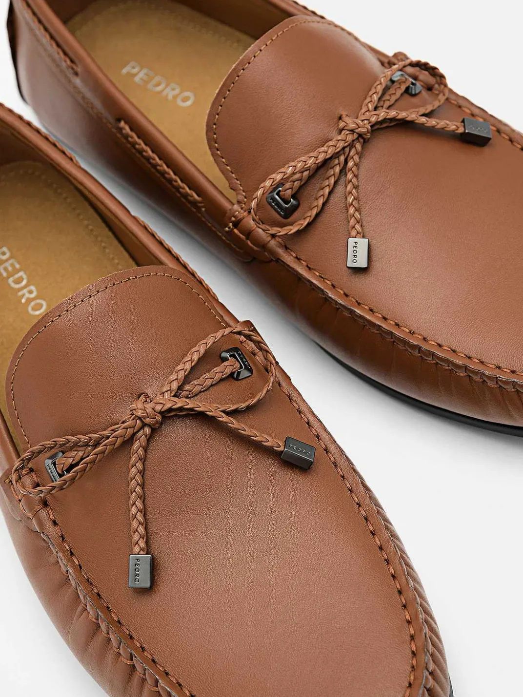 Leather Bow Driving Shoes<PEDRO Online