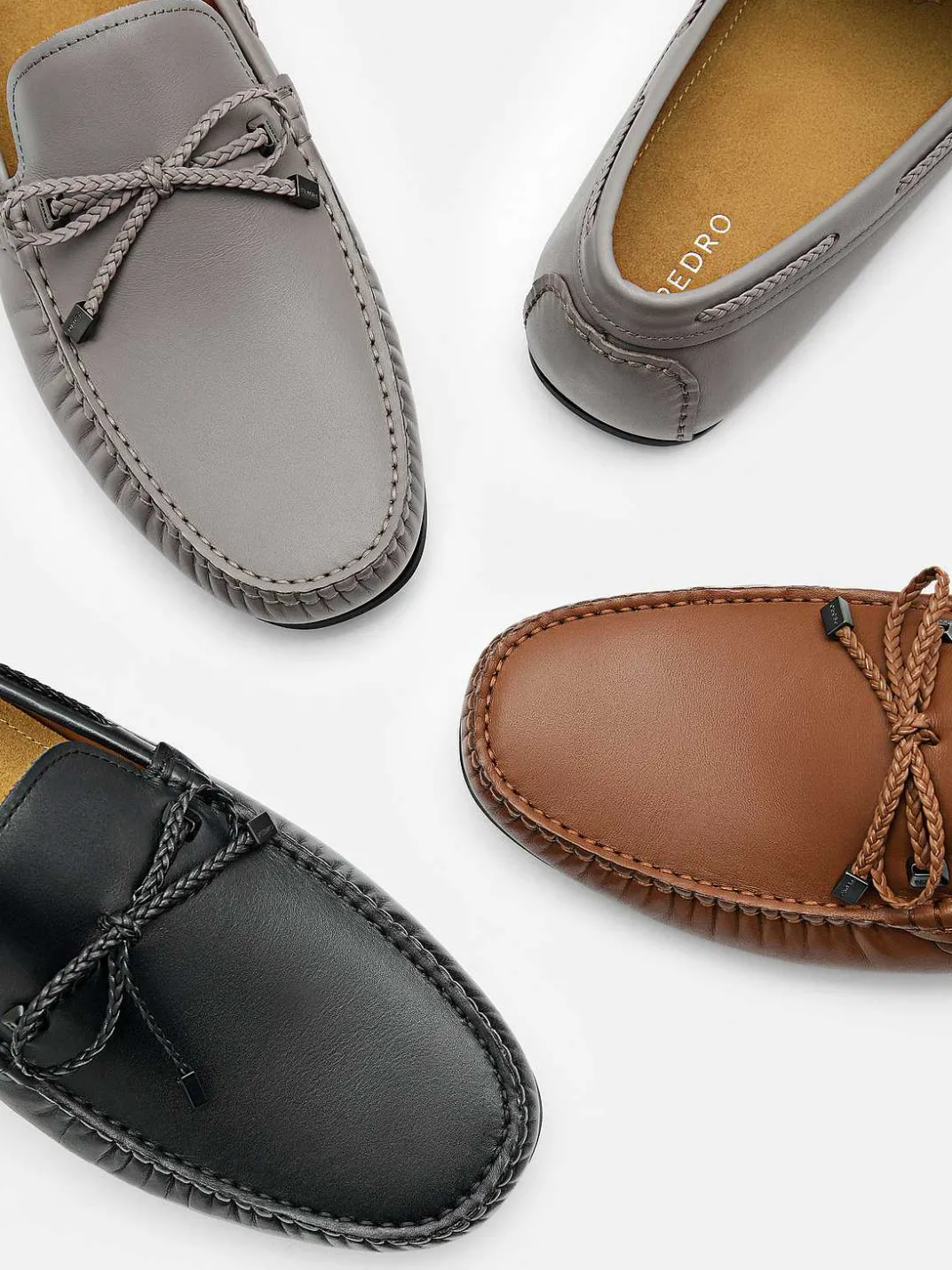 Leather Bow Driving Shoes<PEDRO