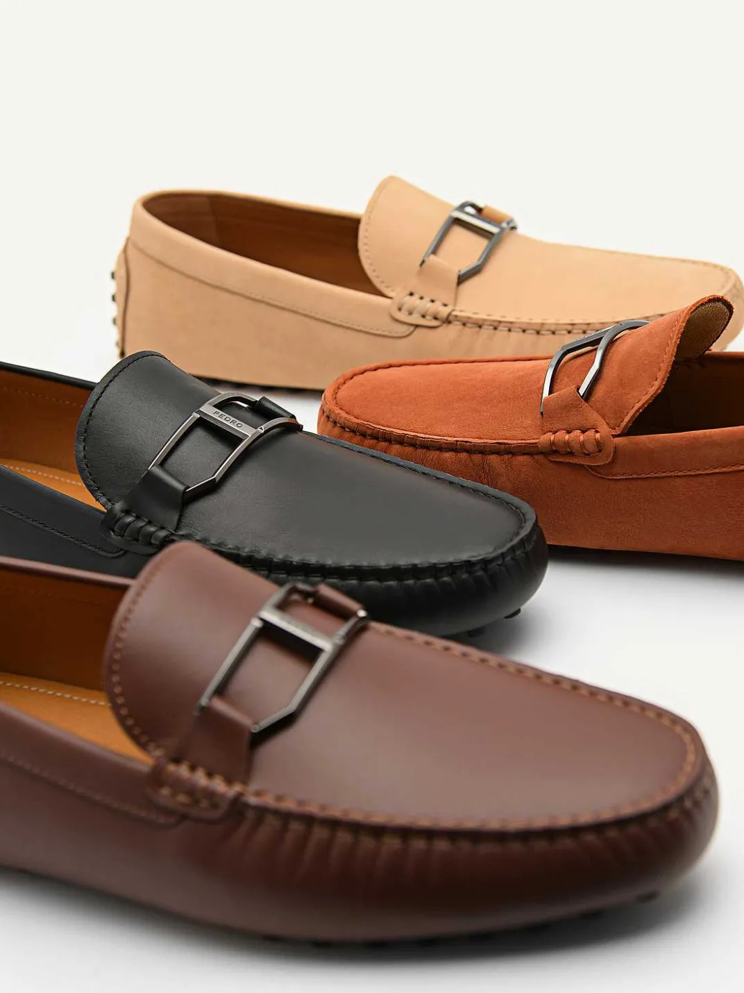 Leather Buckle Driving Shoes<PEDRO Sale