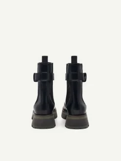 Leather Buckled Chelsea Boots<PEDRO