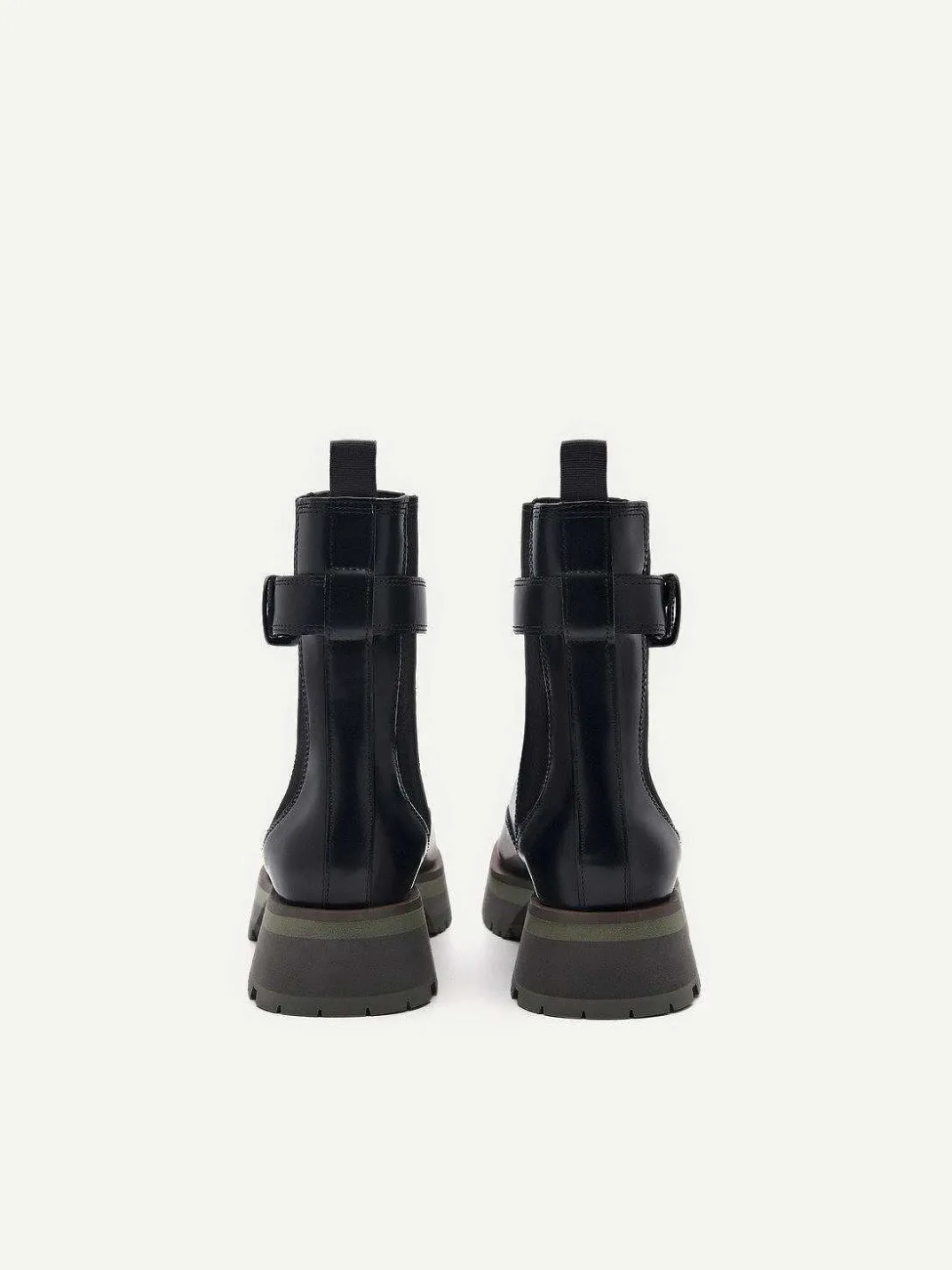 Leather Buckled Chelsea Boots<PEDRO