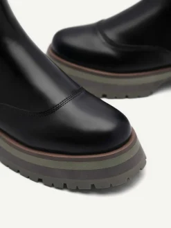 Leather Buckled Chelsea Boots<PEDRO
