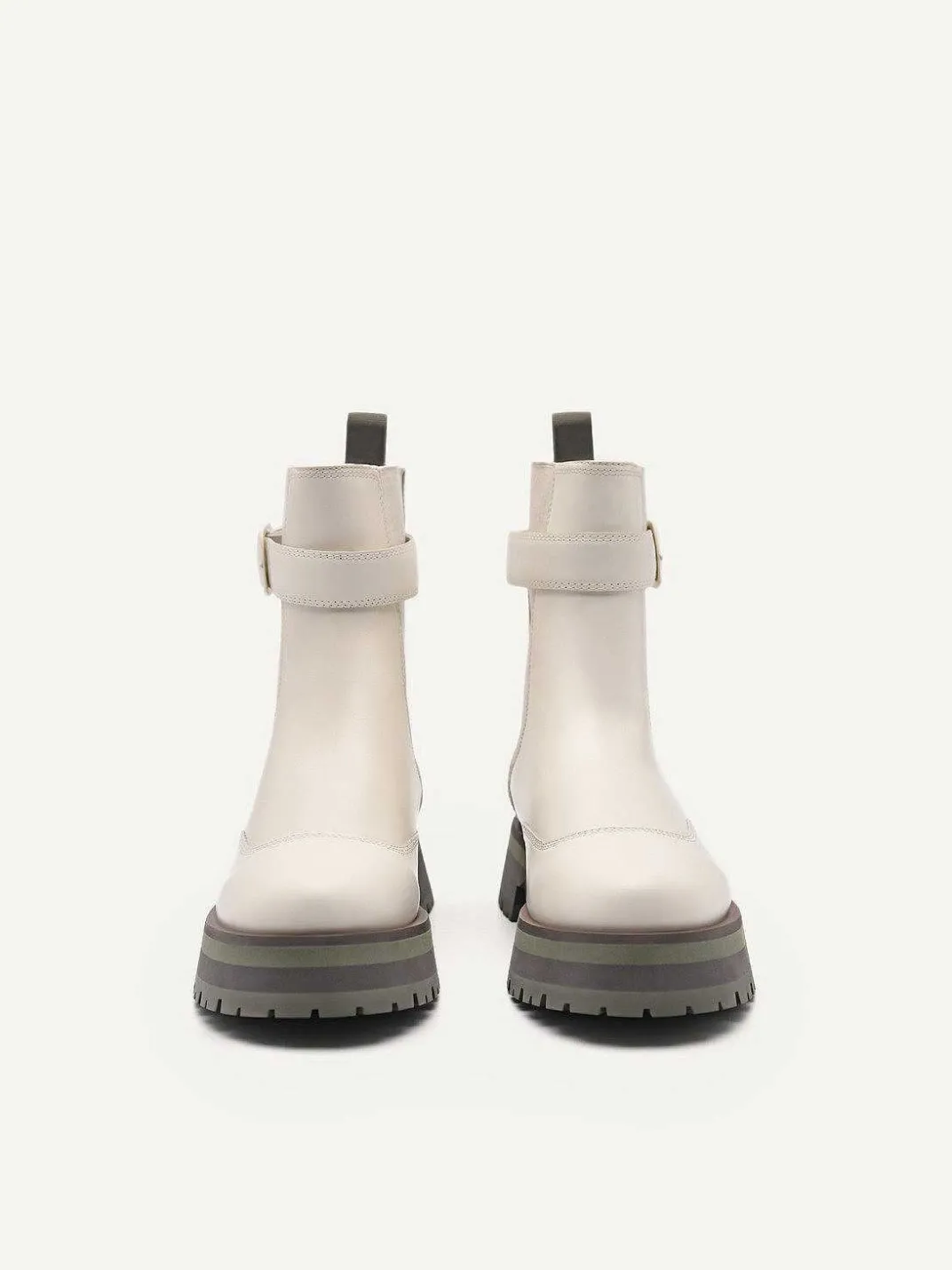 Leather Buckled Chelsea Boots<PEDRO