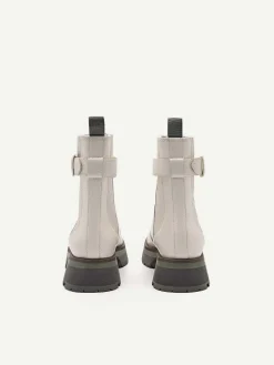 Leather Buckled Chelsea Boots<PEDRO