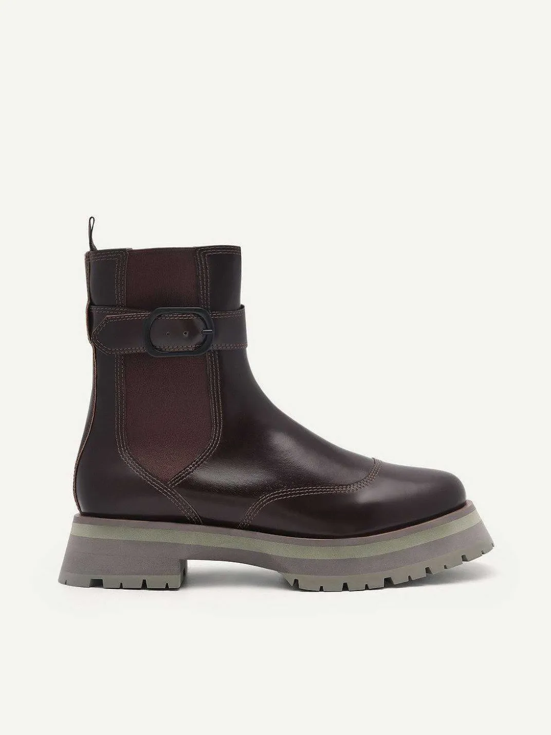 Leather Buckled Chelsea Boots<PEDRO