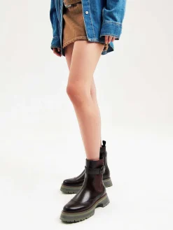 Leather Buckled Chelsea Boots<PEDRO