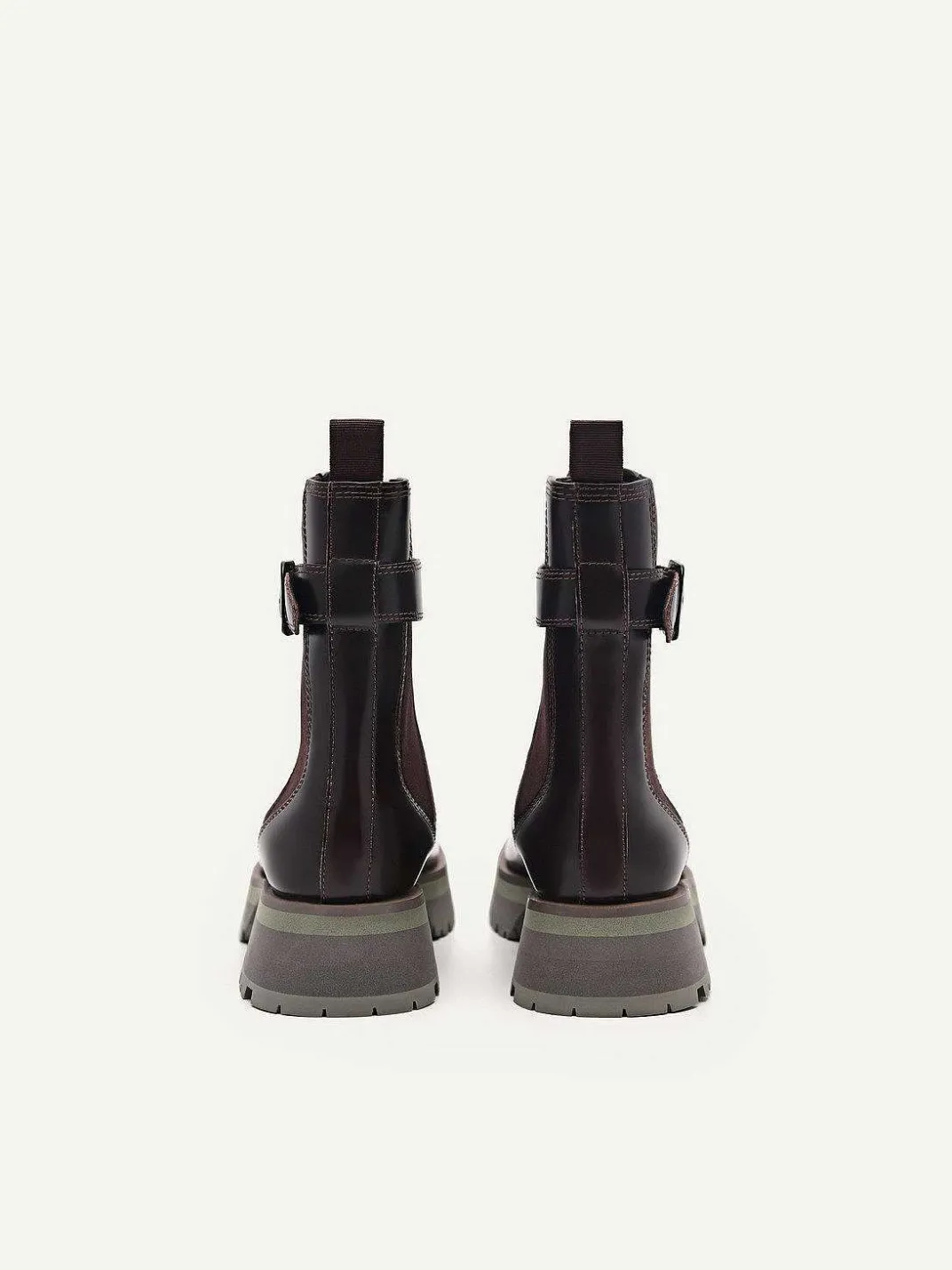 Leather Buckled Chelsea Boots<PEDRO