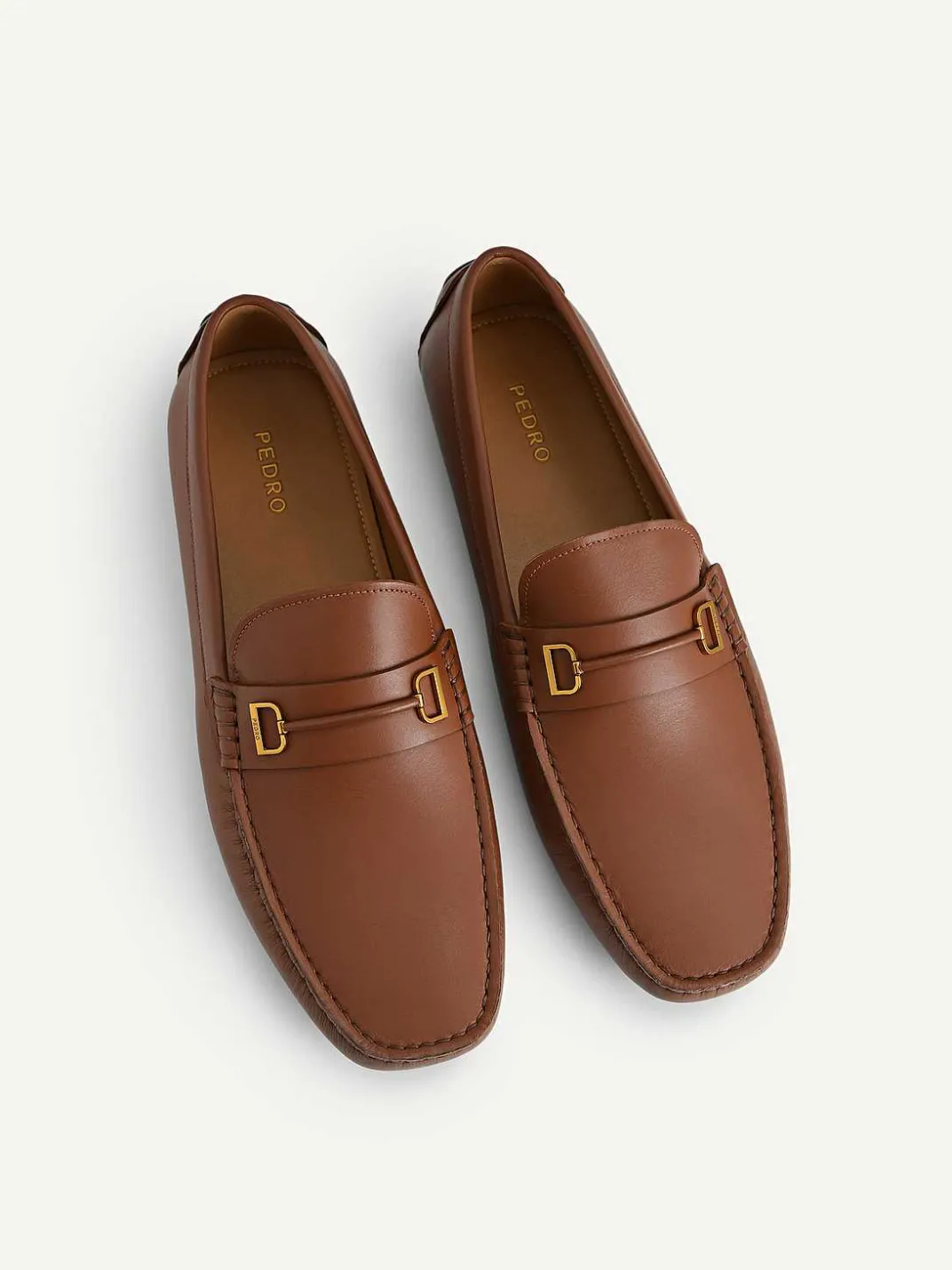 Leather Driving Shoes With Metal Bit<PEDRO Online