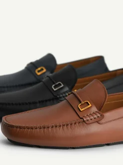 Leather Driving Shoes With Metal Bit<PEDRO Online